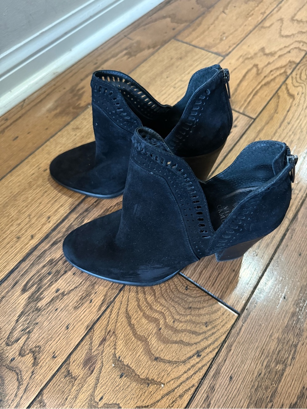 Vince Camuto Black Suede Ankle Booties